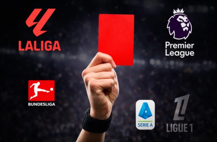 澳客app-西甲本赛季已产生65张红牌领先五大联赛，英超仅27张红牌最少